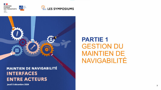Slide de chapitre de la présentation Powerpoint de la DGAC