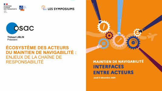 Slide de chapitre de la présentation Powerpoint de la DGAC